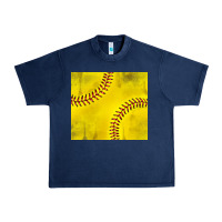Navy distressed softball pattern Urban Heavy Tee - TumblerDesignByShophia
