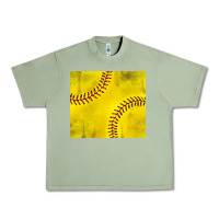 Oil Green distressed softball pattern Urban Heavy Tee - TumblerDesignByShophia