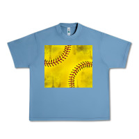 Pebble Blue distressed softball pattern Urban Heavy Tee - TumblerDesignByShophia