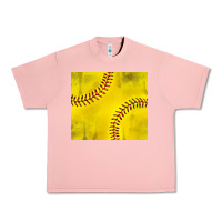 Salmon distressed softball pattern Urban Heavy Tee - TumblerDesignByShophia