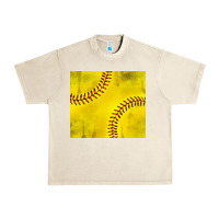 Sandshell distressed softball pattern Urban Heavy Tee - TumblerDesignByShophia