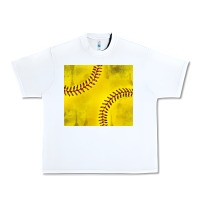 White distressed softball pattern Urban Heavy Tee - TumblerDesignByShophia