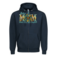 Navy being a mom makes my life complete Zipper Hoodie - SublimationCraftShop