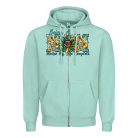 Seafoam being a mom makes my life complete Zipper Hoodie - SublimationCraftShop