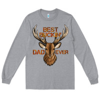Heather Grey best buckin' dad ever deer Long Sleeve Tee - Jasminsmagicworld
