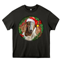 Asphalt Boer Goat Christmas Heavy Core Tee - LillyAllenDesigns