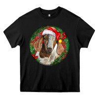 Black Boer Goat Christmas Heavy Core Tee - LillyAllenDesigns