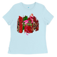Baby Blue Christmas Flamingo Ladies Tee - Bettercallsaul