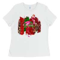 White Christmas Flamingo Ladies Tee - Bettercallsaul