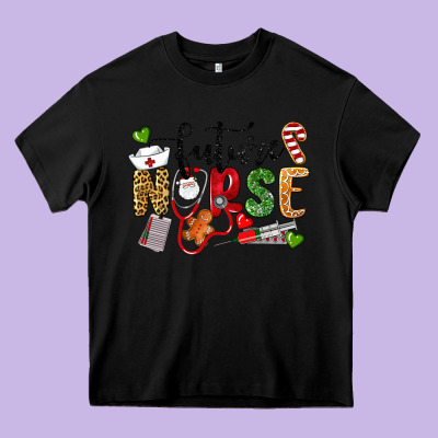Chrismas Future Nurse Heavy Core Tee Designed By Lillyallendesigns