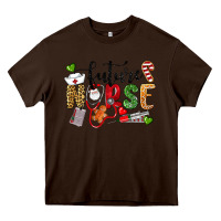 Chocolate Brown Chrismas future nurse Heavy Core Tee - LillyAllenDesigns