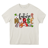 Cream Chrismas future nurse Heavy Core Tee - LillyAllenDesigns
