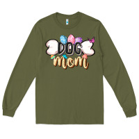Army Green Easter Dog Mom Easter Day Long Sleeve Tee - CowGirlArtShop