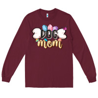 Burgundy Easter Dog Mom Easter Day Long Sleeve Tee - CowGirlArtShop