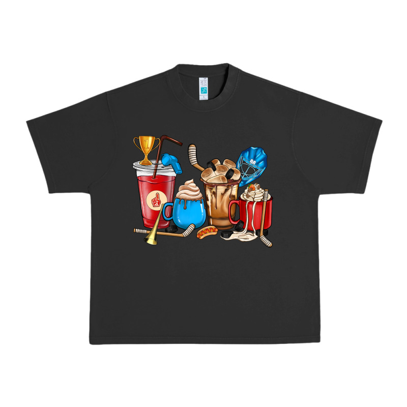 Hockey Coffee Cups Urban Heavy Tee by HowdyJamesFarm | Teevron