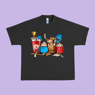 Hockey Coffee Cups Urban Heavy Tee Designed By Howdyjamesfarm