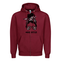 Burgundy hair hustler Zipper Hoodie - SublimationCraftShop