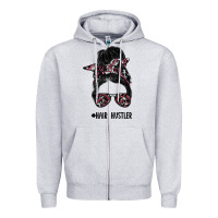Heather Grey hair hustler Zipper Hoodie - SublimationCraftShop
