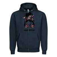 Navy hair hustler Zipper Hoodie - SublimationCraftShop