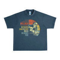 Midnight Navy Mens Welder Because Engineers Need Heroes Too Gifts Funny Welding Urban Heavy Tee - minhPixels