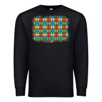 Black autism awareness background Premium Sweatshirt - Artiststas