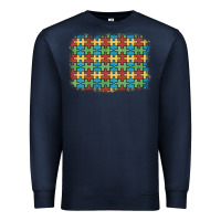 Navy autism awareness background Premium Sweatshirt - Artiststas