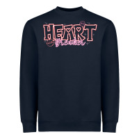 Navy Heart Breaker Valentine Heavyweight Sweatshirt - CowhideDigitalArt