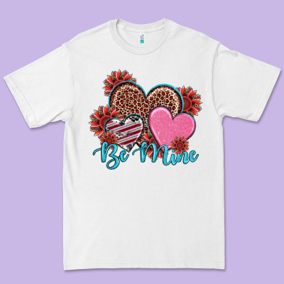 Valentine's Day Be Mine Hearts Sunflower Premium Tee Designed By Ranaportraitstore