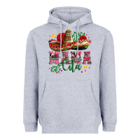 Heather Grey mama cita with sombrero hat and roses Heavyweight Hoodie - Artiststas