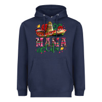 Navy mama cita with sombrero hat and roses Heavyweight Hoodie - Artiststas