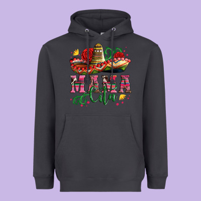 Mama Cita With Sombrero Hat And Roses Heavyweight Hoodie Designed By Artiststas