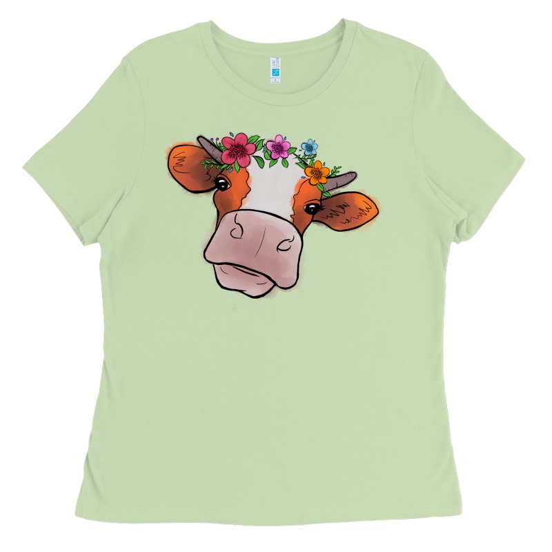 Cow With Flowers Ladies Tee by Bettercallsaul | Teevron