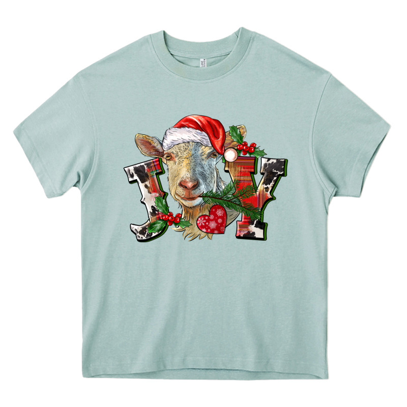 Joy Christmas Goat Heavy Core Tee by LillyAllenDesigns | Teevron