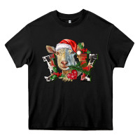 Black Joy Christmas Goat Heavy Core Tee - LillyAllenDesigns