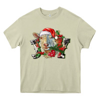 Mossy Joy Christmas Goat Heavy Core Tee - LillyAllenDesigns