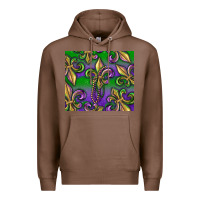 Chestnut Mardi Gras Fleur De Lis Premium Hoodie - RanaPortraitStore