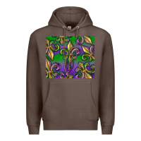 Coffee Mardi Gras Fleur De Lis Premium Hoodie - RanaPortraitStore