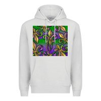 Dove Grey Mardi Gras Fleur De Lis Premium Hoodie - RanaPortraitStore