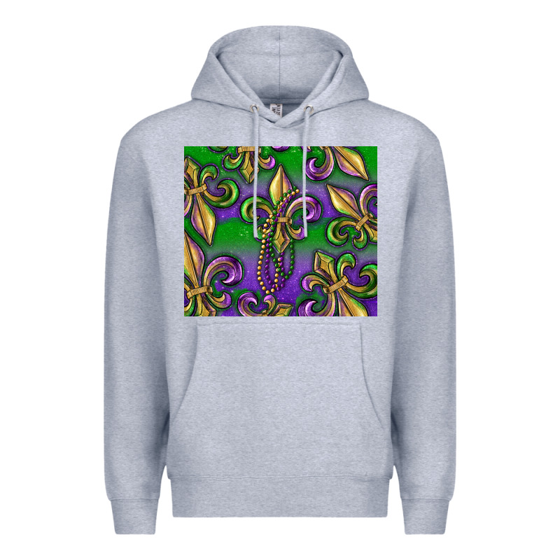 Mardi Gras Fleur De Lis Premium Hoodie by RanaPortraitStore | Teevron