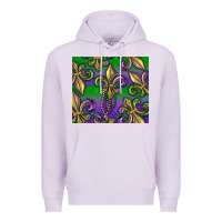 Lilac Mardi Gras Fleur De Lis Premium Hoodie - RanaPortraitStore