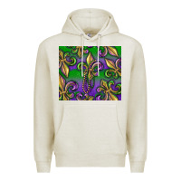 Oatmeal Heather Mardi Gras Fleur De Lis Premium Hoodie - RanaPortraitStore