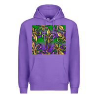 Purple Mardi Gras Fleur De Lis Premium Hoodie - RanaPortraitStore