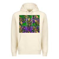 Sandshell Mardi Gras Fleur De Lis Premium Hoodie - RanaPortraitStore