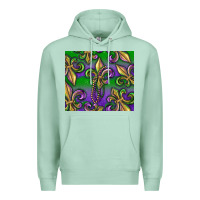 Seafoam Mardi Gras Fleur De Lis Premium Hoodie - RanaPortraitStore