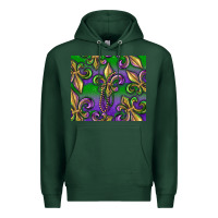 Sports Green Mardi Gras Fleur De Lis Premium Hoodie - RanaPortraitStore