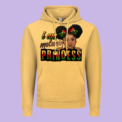 I Am Melanin Princess Black Peekaboo Vintage Hoodie Designed By Cowgirlartshop
