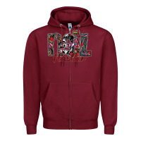Burgundy nail hustler Zipper Hoodie - SublimationCraftShop