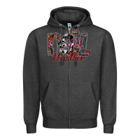 Charcoal Heather nail hustler Zipper Hoodie - SublimationCraftShop