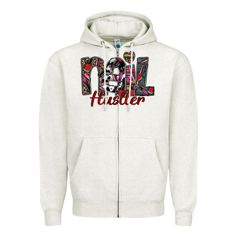Nail Hustler Zipper Hoodie by SublimationCraftShop | Teevron