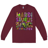 Burgundy Mardi Saurus Rex Long Sleeve Tee - HowdyJamesFarm